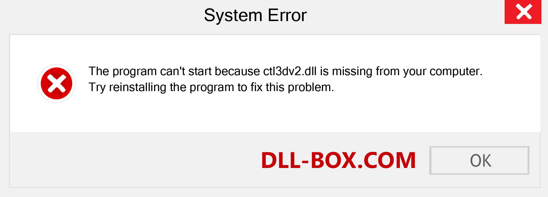  ctl3dv2.dll file is missing?. Download for Windows 7, 8, 10 - Fix  ctl3dv2 dll Missing Error on Windows, photos, images