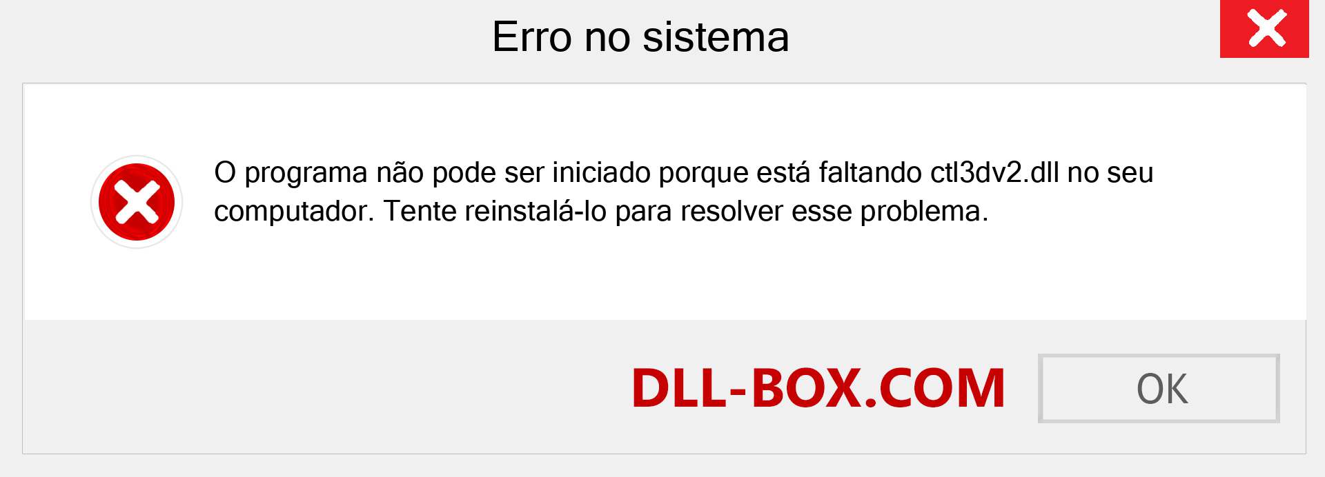 Arquivo ctl3dv2.dll ausente ?. Download para Windows 7, 8, 10 - Correção de erro ausente ctl3dv2 dll no Windows, fotos, imagens